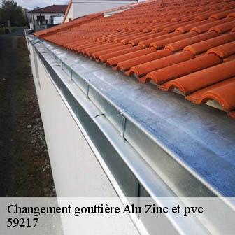 Changement gouttière Alu Zinc et pvc  bevillers-59217 Entreprise Léonard