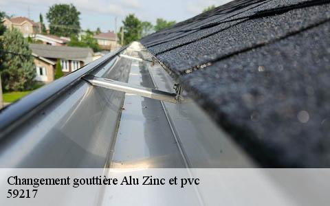 Changement gouttière Alu Zinc et pvc  bevillers-59217 Entreprise Léonard