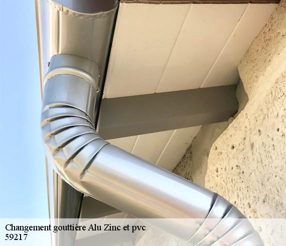 Changement gouttière Alu Zinc et pvc  bevillers-59217 Entreprise Léonard