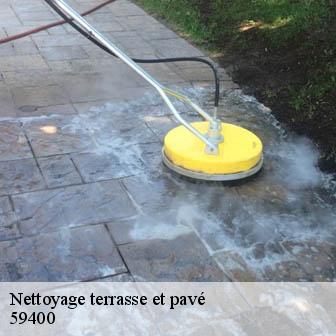 Nettoyage terrasse et pavé  wambaix-59400 Entreprise Léonard