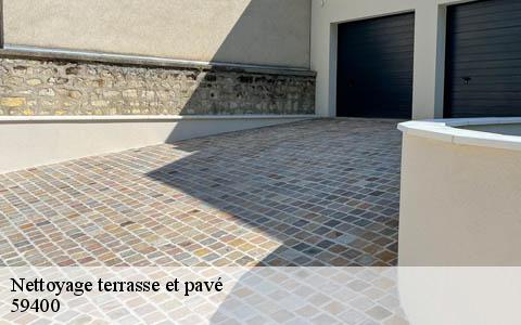 Nettoyage terrasse et pavé  wambaix-59400 Entreprise Léonard