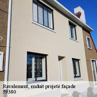 Ravalement, enduit projeté façade   armbouts-cappel-59380 Entreprise Léonard