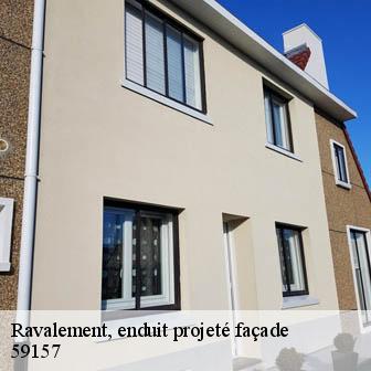 Ravalement, enduit projeté façade   fontaine-au-pire-59157 Entreprise Léonard