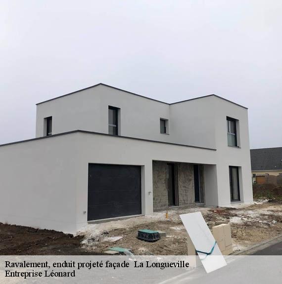 Ravalement, enduit projeté façade   la-longueville-59570 Entreprise Léonard